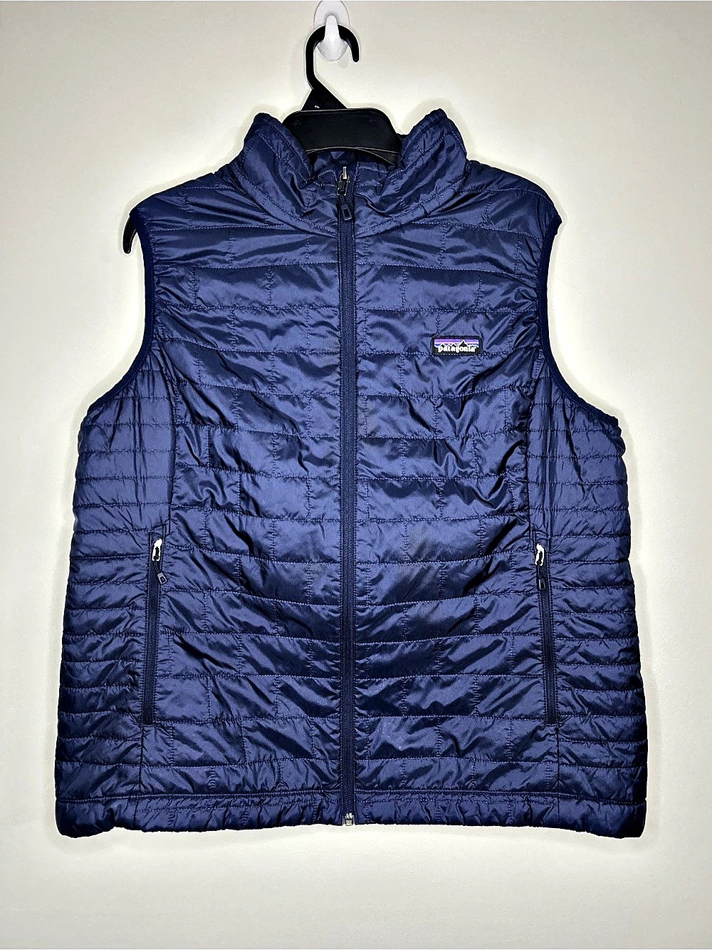 Patagonia Jacket 2XL XXL Vest Navy Blue Puffer Primaloft Sleeveless Full Zip